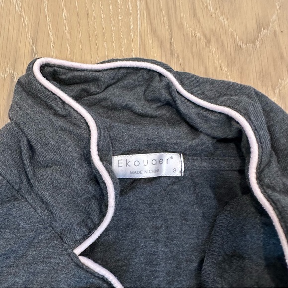 Ekouaer Cotton Pajamas Short Sleeve Pjs Set Button Down Sleepwear Loungewear - Picture 3 of 10